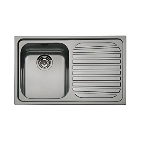 Smeg Cortina Zlewozmywak stalowy jednokomorowy 79x50 cm lewy stalowy SP791DN