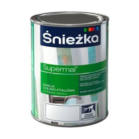 Śnieżka Supermal Emalia olejno-ftalowa 0,8 l biała RAL 9003 72FEBI0.8L