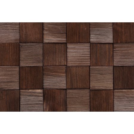 Stegu Quadro Mini 1 Panel drewniany 38x38 cm, brązowy