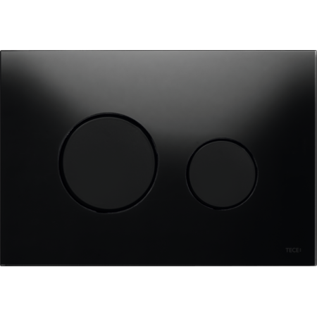 Tece Loop Przycisk spłukujący do WC szklany, szkło czarne, przyciski czarne 9240657
