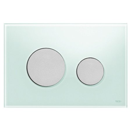 Tece Loop Przycisk spłukujący do WC szklany, szkło zielone, przyciski chrom matowy 9240652