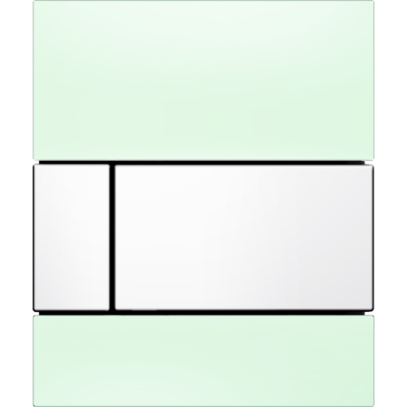 Tece Square Przycisk spłukujący do pisuaru szklany, zielone, przyciski białe 9242803