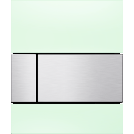 Tece Square Przycisk spłukujący do pisuaru szklany, zielone, przyciski stal szlachetna 9242804
