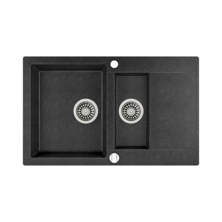 Teka Clivo 60 B-TQ Zlewozmywak kompozytowy p&oacute;łtorakomorowy 80x49,5 cm onyks 40148020