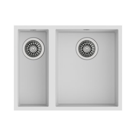 Teka Square 2B 560 TG Zlewozmywak granitowy p&oacute;ltorakomorowy 56x44 cm arktyczny biały mat 115260033