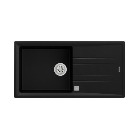 Teka Stone 60 L-TG 1B 1D Zlewozmywak granitowy jednokomorowy 100x51 cm czarny carbon 115330008