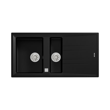 Teka Stone 60 L-TG 1B 1D Zlewozmywak granitowy p&oacute;łtorakomorowy 100x51 cm czarny carbon 115360008