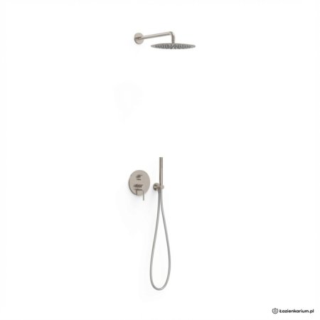 Tres Study-Exclusive Zestaw prysznicowy podtynkowy z deszczownicą stal 26228004AC