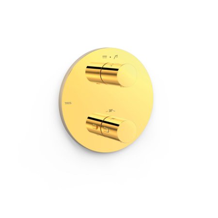Tres Therm-Box Bateria wannowo-prysznicowa podtynkowa termostatyczna złota 26225001OR