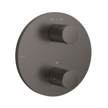 Tres Therm-Box Selection Bateria wannowo-prysznicowa termostatyczna podtynkowa grafit 26225001GR