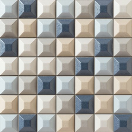 Tubądzin Elementary blue Mozaika ścienna 31,4x31,4x1,8 cm, niebieska półmat TUBMSELEBLU31431418