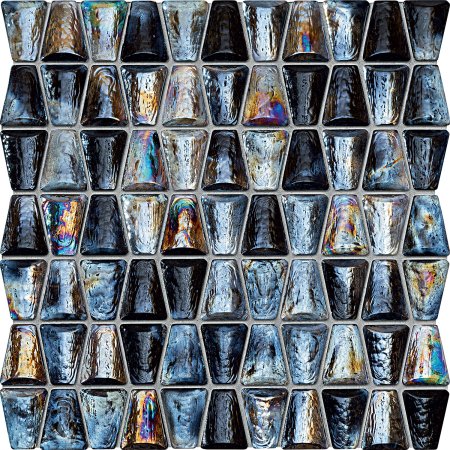 Tubądzin Elements Drops glass grey Mozaika ścienna 30,4x30,6x1 cm, szara połysk TUBMSELEDROGLAGRE3043061