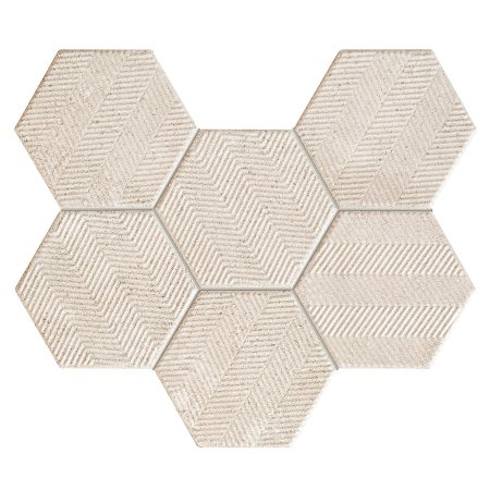 Tubądzin Sfumato hex Mozaika ścienna 28,9x22,1x1 cm, szara mat