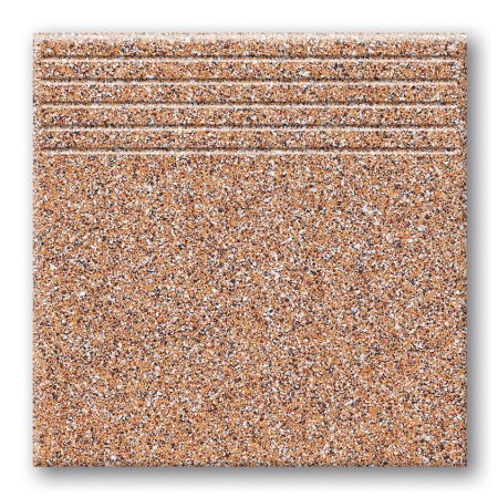 Tubądzin Tartany Tartan 6 Stopnica podłogowa 33,3x33,3x0,8 cm, brązowa mat