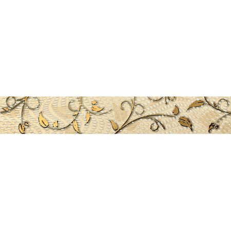 Tubądzin Traviata ornament Listwa ścienna 60,8x9,8x1 cm, brązowa, połysk