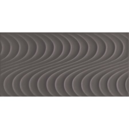 Tubądzin Wave grey A Płytka ścienna 44,8x22,3x0,8 cm, szara połysk TUBPSWAVGREA44822308
