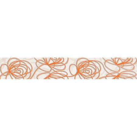 Tubądzin Wave Modern orange Listwa ścienna 44,8x7,1x0,8 cm, pomarańczowa połysk TUBLSWAVMODORA4487108