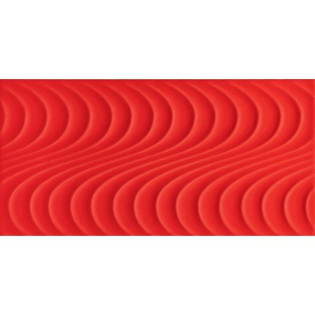 Tubądzin Wave red A Płytka ścienna 44,8x22,3x0,8 cm, czerwona połysk TUBPSWAVREDA44822308