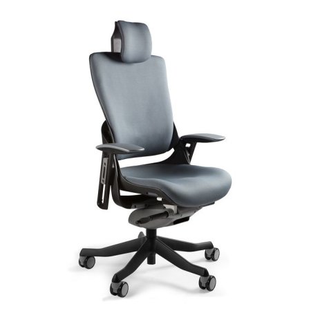 Unique Wau 2 Fotel biurowy czarny/tkanina slategrey W-709-B-BL417