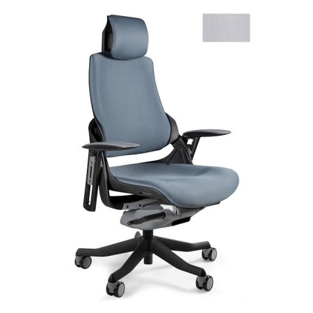 Unique Wau fotel biurowy czarny/tkanina snowy W-609-B-BL416
