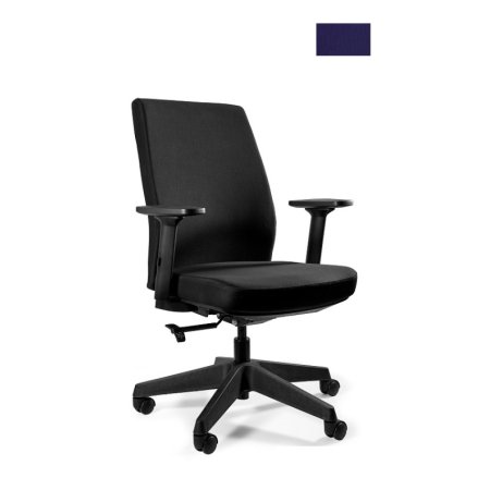 Unique Work Fotel biurowy czarny/navyblue 1268-BL412