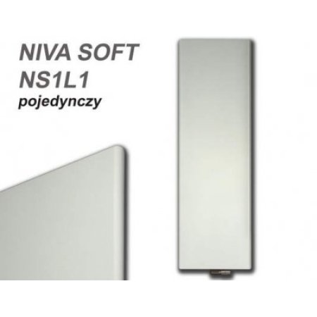 Vasco Niva Soft NS1L1 Grzejnik pojedynczy pionowy 222x64 cm biały S600 111970640222011880600-0000