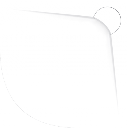 Vayer Boomerang Brodzik półokrągły 90x90x3 cm, biały 090.090.002.2-3.0.0.0