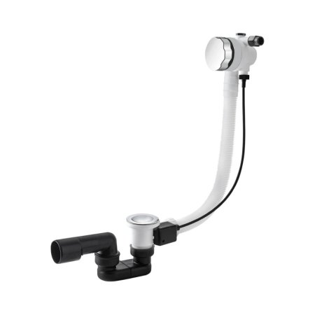 Vedo Classic II Syfon wannowy 70 cm z napełnianiem przez przelew z korkiem automatycznym chrom 342A/70/CH
