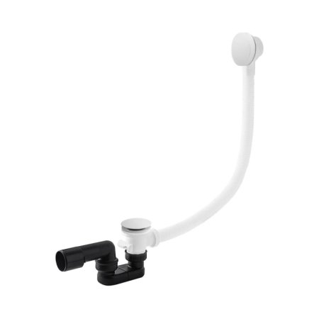 Vedo Click I Syfon wannowy 70 cm z korkiem klik-klak biały mat 266C/70/BI