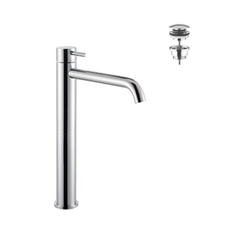 Vema Maira Bateria umywalkowa wysoka z korkiem chrom V27021/K