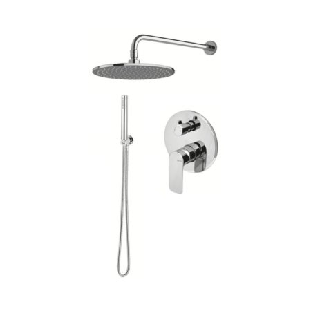 Vema Slate Zestaw prysznicowy podtynkowy z deszczownicą 20 cm chrom SLAZES20