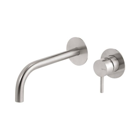 Vema Tiber Steel Bateria umywalkowa ścienna z korkiem stal nierdzewna V17050/K