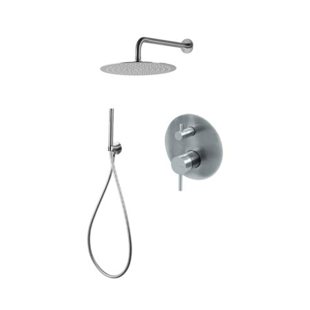 Vema Tiber Steel Zestaw prysznicowy podtynkowy z deszczownicą 25 cm stal nierdzewna TIBZES30