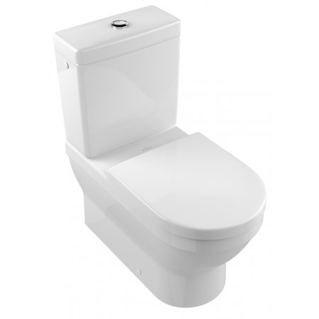 Villeroy & Boch Architectura Toaleta WC stojąca kompaktowa 37x70 cm lejowa, z powłoką CeramicPlus, biała Weiss Alpin 568610R1