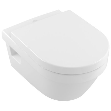 Villeroy & Boch Architectura Zestaw Combi-Pack Toaleta WC podwieszana DirectFlush CeramicPlus z deską sedesową wolnoopadającą, biały Weiss Alpin 5684HRR1