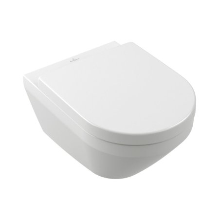 Villeroy & Boch Architectura Zestaw Toaleta WC TwistFlush bez kołnierza + deska wolnoopadająca biały Weiss Alpin z powłoką CeramicPlus 4694CLR1