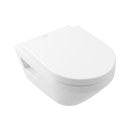 Villeroy & Boch Architectura Zestaw Toaleta WC TwistFlush bez kołnierza + deska wolnoopadająca biały Weiss Alpin z powłoką CeramicPlus 5684CLR1