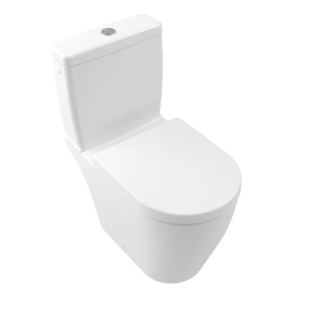 Villeroy & Boch Avento Toaleta WC stojąca bez kołnierza kompakt biały połysk z powłoką CeramicPlus 5644R0RW