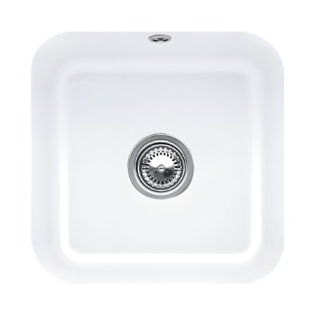 Villeroy&Boch Cisterna 50 Zlewozmywak ceramiczny jednokomorowy CeramicPlus 44,5x44,5 cm biały Weiss Alpin 670301R1