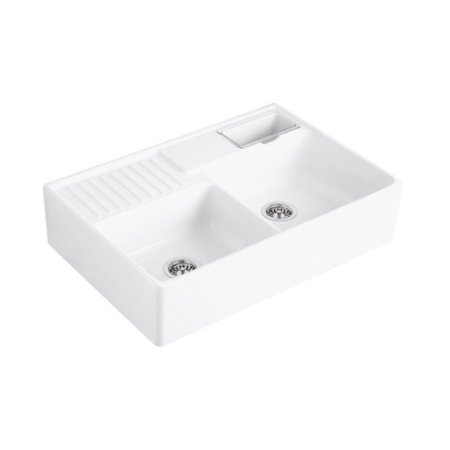 Villeroy & Boch Sink Unit Classicline Zlewozmywak ceramiczny farmerski 89,5x63 cm z CeramicPlus biały 632391R1