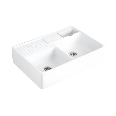 Villeroy & Boch Sink Unit Classicline Zlewozmywak ceramiczny farmerski 89,5x63 cm z CeramicPlus biały 632391R1