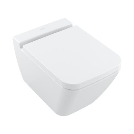 Villeroy & Boch Finion Toaleta WC podwieszana 37,5x56 cm DirectFlush bez kołnierza, z powłoką CeramicPlus, biała Weiss Alpin 4664R0R1