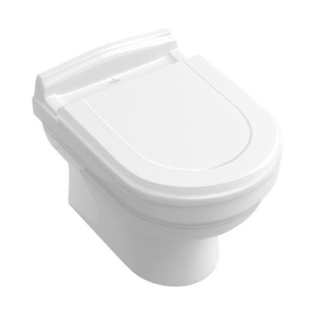 Villeroy & Boch Hommage Toaleta WC podwieszana 37x60 cm lejowa, z powłoką CeramicPlus, biała Weiss Alpin 6661B0R1