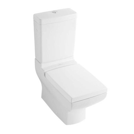 Villeroy & Boch La Belle Toaleta WC stojąca kompaktowa 38,5x70,5 cm lejowa z powłoką CeramicPlus, biała Weiss Alpin 564710R1