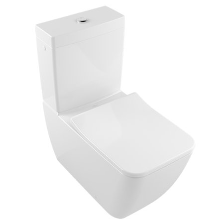 Villeroy & Boch Legato Toaleta WC kompaktowa 70x37,5 cm bez kołnierza biała Weiss Alpin 5634R001