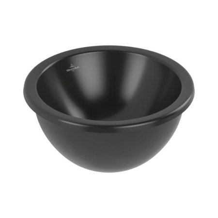 Villeroy & Boch Loop & Friends Umywalka podblatowa 39 cm z przelewem czarna Pure Black z powłoką CeramicPlus 4A5100R7