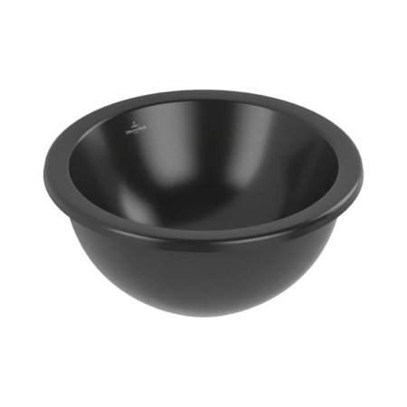 Villeroy & Boch Loop & Friends Umywalka podblatowa 45 cm bez przelewu czarna Pure Black z powłoką CeramicPlus 4A5201R7