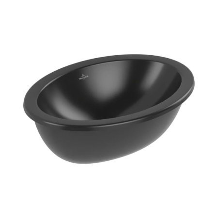 Villeroy & Boch Loop & Friends Umywalka podblatowa 57x41 cm z przelewem czarna Pure Black z powłoką CeramicPlus 4A5400R7