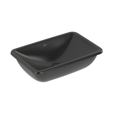 Villeroy & Boch Loop & Friends Umywalka podblatowa 60,5x41 cm bez przelewu czarna Pure Black z powłoką CeramicPlus 4A5701R7
