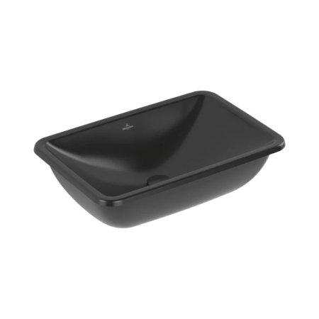 Villeroy & Boch Loop & Friends Umywalka podblatowa 60,5x41 cm bez przelewu czarna Pure Black z powłoką CeramicPlus 4A5701R7